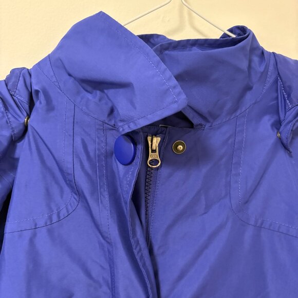 Women's L.L. Bean Rain Windbreaker Jacket Plus Size 1X Royal Blue LL Bean - Picture 3 of 15